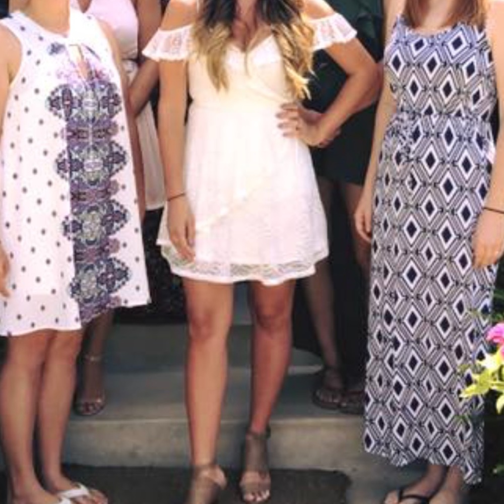 Off the Shoulder Lace Bridal Shower Dress!